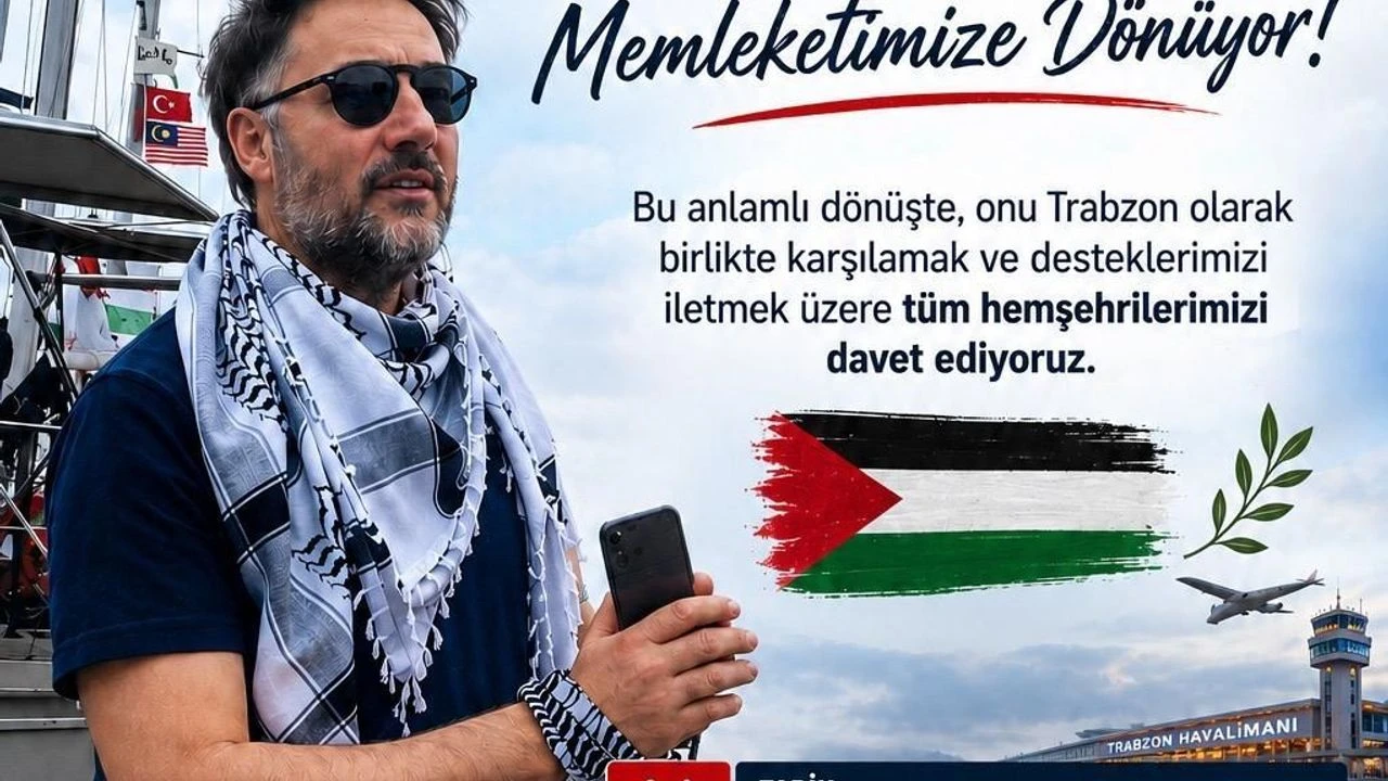 Küresel Sumud Filosunda Yer Alan Trabzonlu Aktivist Erdinç Gülay Memleketine Dönüyor