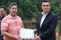 Kaymakamdan Doktora Başarı Belgesi