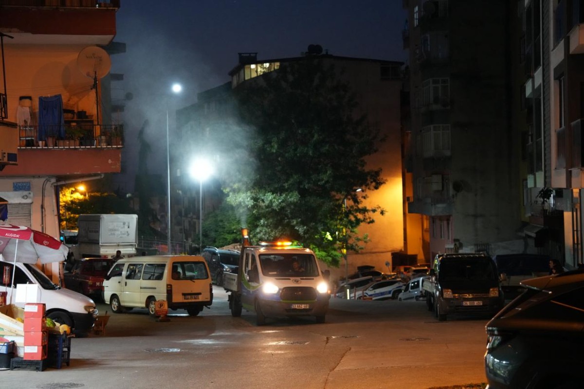 Rize'de Gece İlaçlaması Çalışmaları Aralıksız Sürüyor