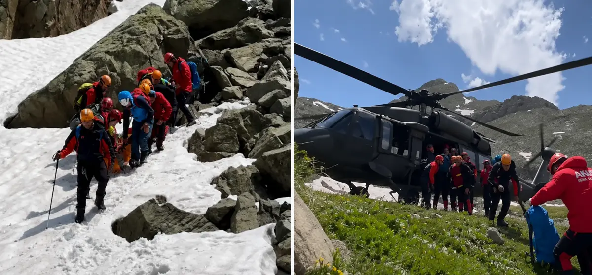 Jandarma helikopteri Rize’de yaralı vatandaş için havalandı