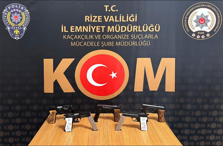 Rize’de Ruhsatsız Silah Operasyonu: 25 Şahıs Hakkında İşlem Yapıldı