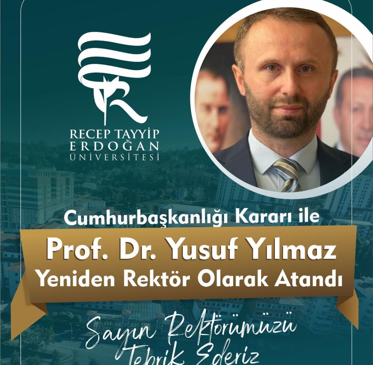 Prof. Dr. Yusuf Yılmaz Yeniden RTEÜ Rektörlüğüne Atandı