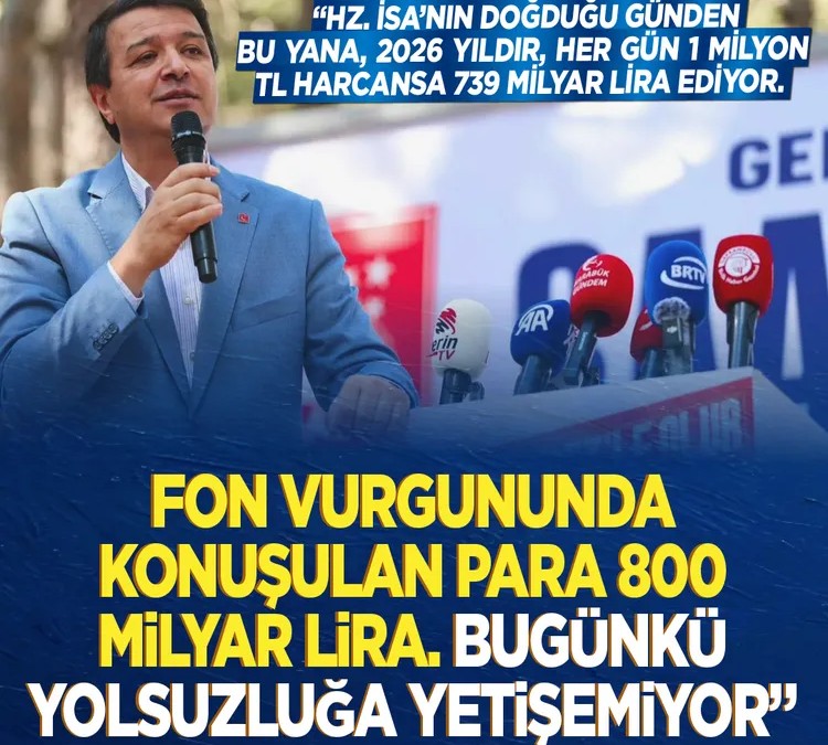 Mahmut Arıkan'dan 800 milyar TL'lik vurgun hesabı! Hz. İsa'dan bugüne her gün 1 milyon lira harcansa bile yetmiyor